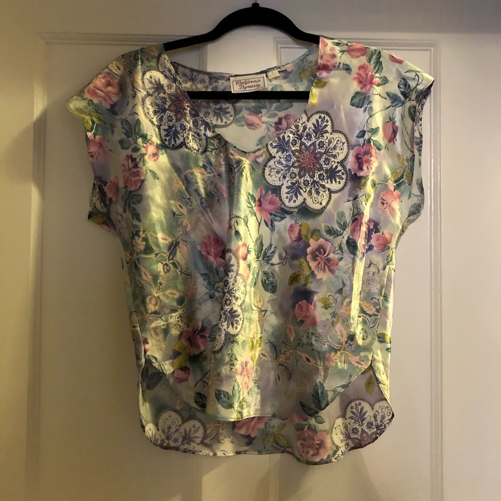 Vintage Silk Printed Blouse